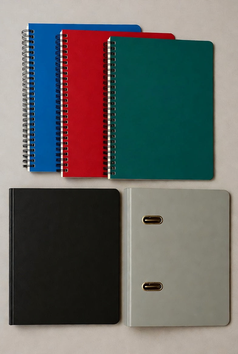 Assorted Used Notebooks & Binders Set