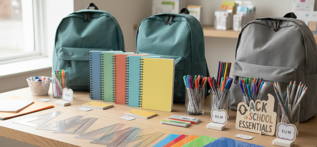 generate photo image of start selling your school items 